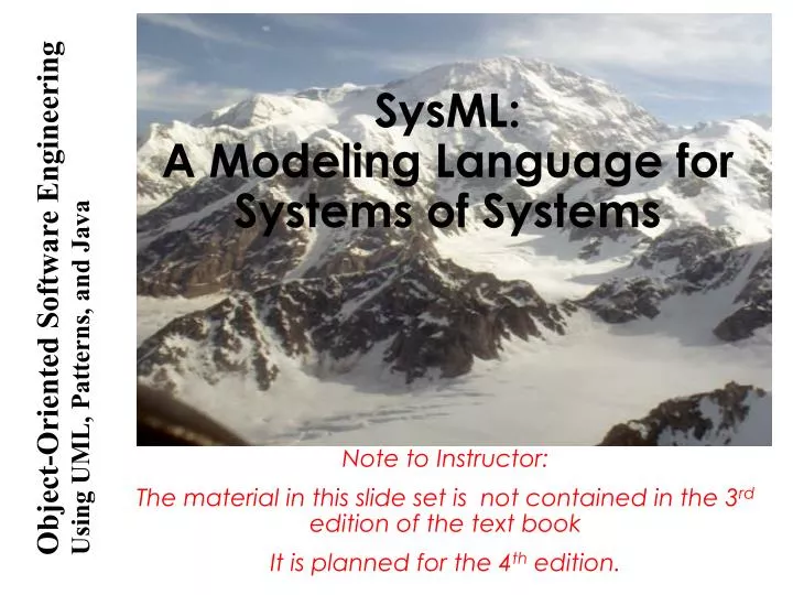 sysml a modeling language for systems of systems
