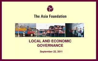 LOCAL AND ECONOMIC GOVERNANCE