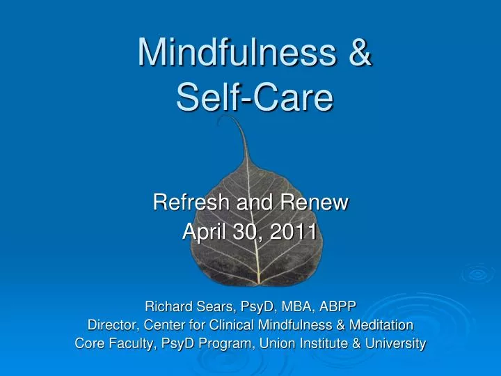 mindfulness self care
