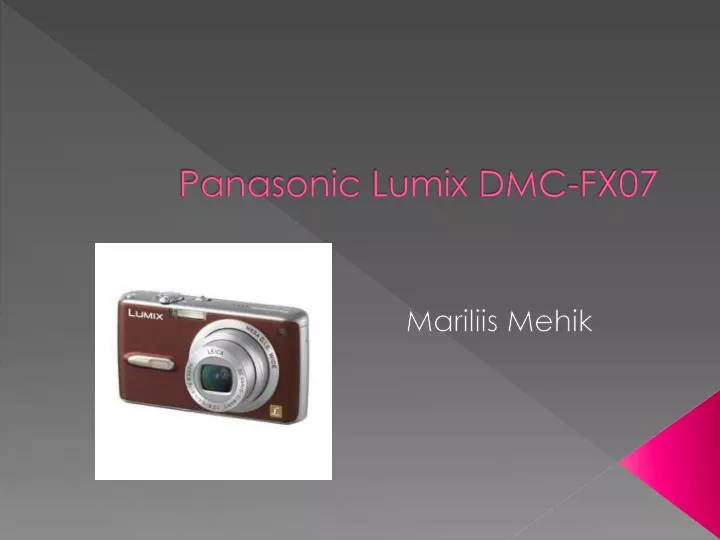 panasonic lumix dmc fx07