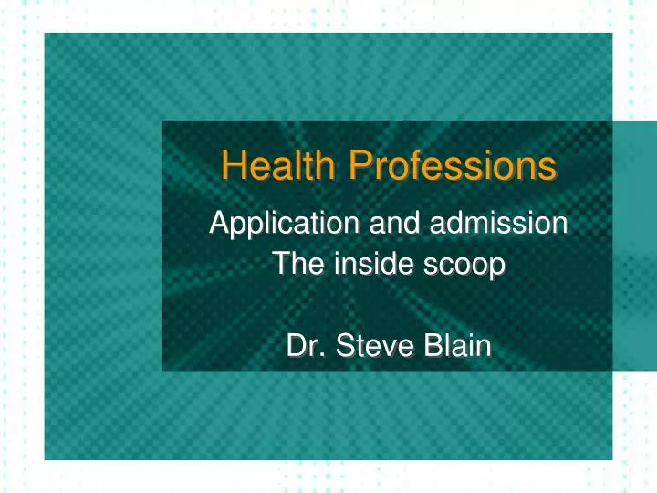 health professions