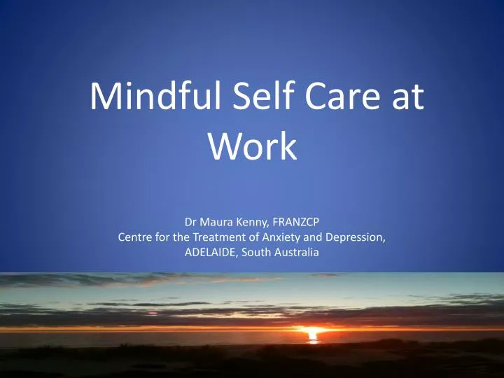 mindful self care at work