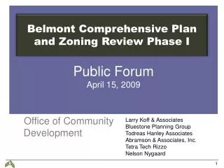 Public Forum April 15, 2009