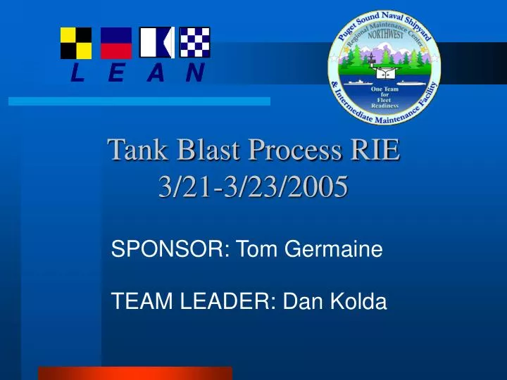 tank blast process rie 3 21 3 23 2005