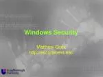 Comprehensive IT Security Strategies for Windows Operating Systems - slide 1