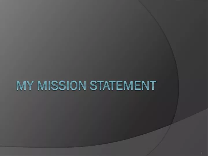 my mission statement