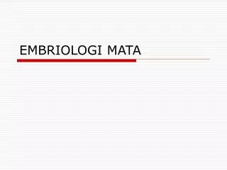 embriologi mata