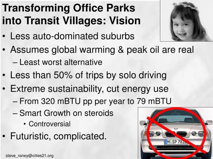 transforming office parks into transit villages vision