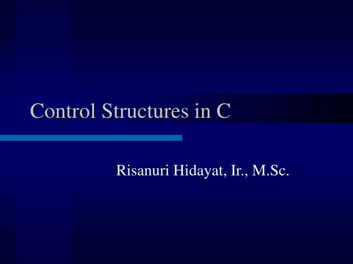 control structures in c
