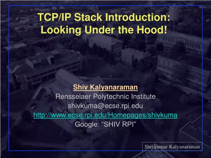 tcp ip stack introduction looking under the hood