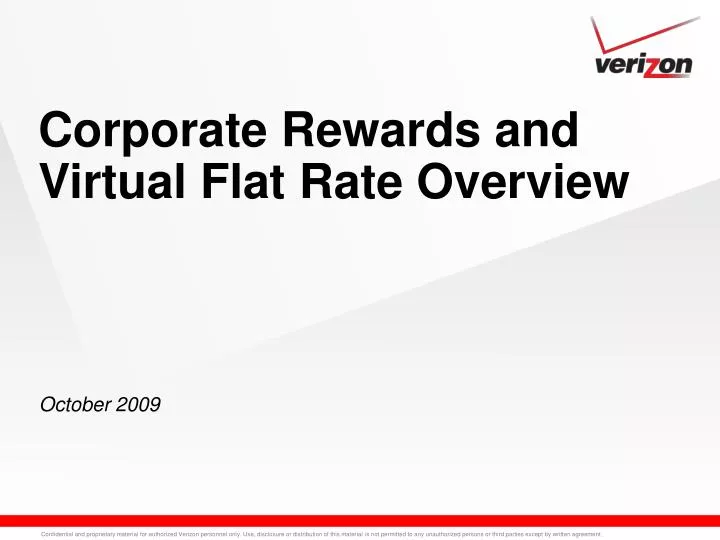 corporate rewards and virtual flat rate overview