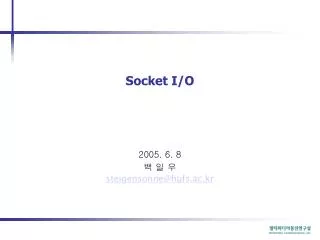 Socket I/O