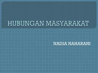 hubungan masyarakat