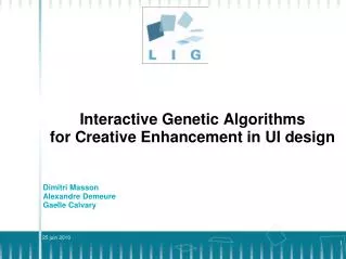 Interactive Genetic Algorithms for Creative Enhancement in UI design