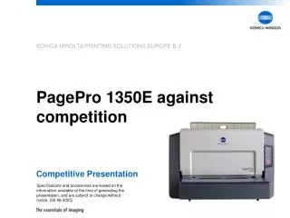 PagePro 1350E against competition