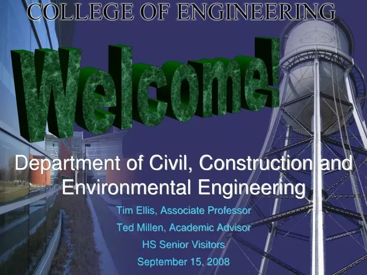 department of civil construction and environmental engineering