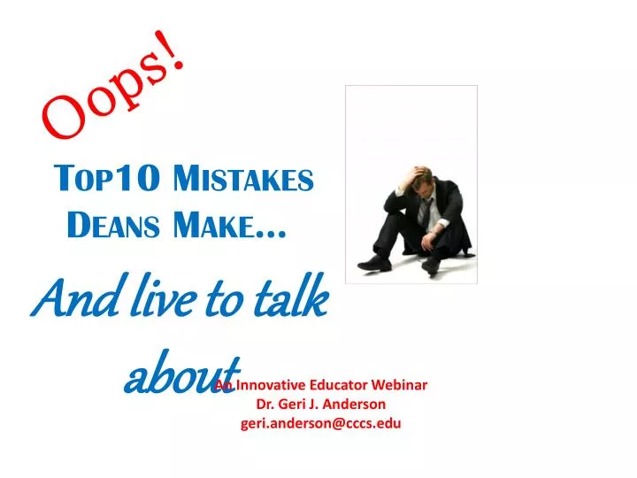 top10 mistakes deans make