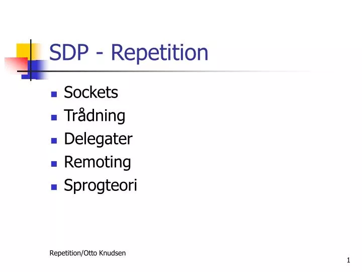 sdp repetition