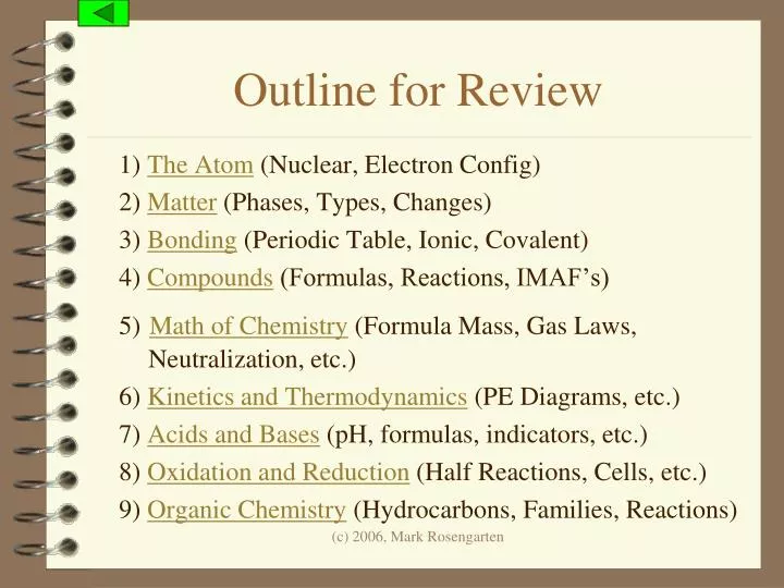 outline for review