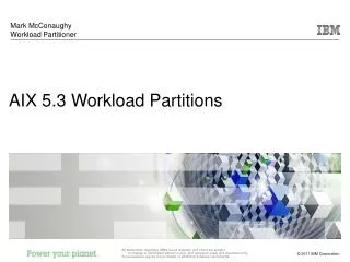 AIX 5.3 Workload Partitions