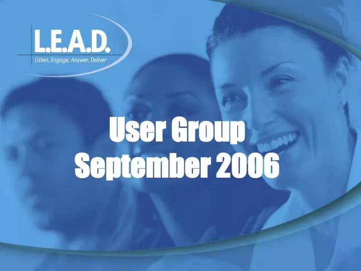 user group september 2006