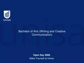 Bachelor of Arts (Writing and Creative Communication)