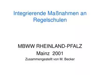 integrierende ma nahmen an regelschulen