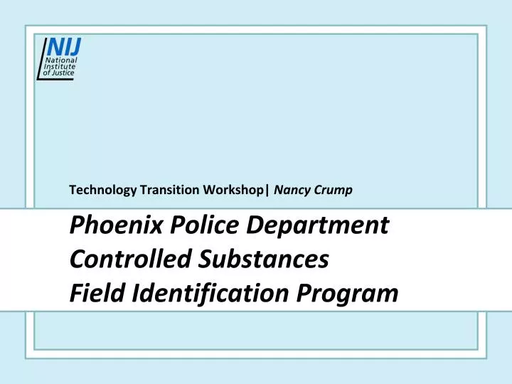 technology transition workshop nancy crump