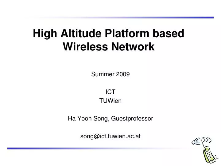 high altitude platform based wireless network