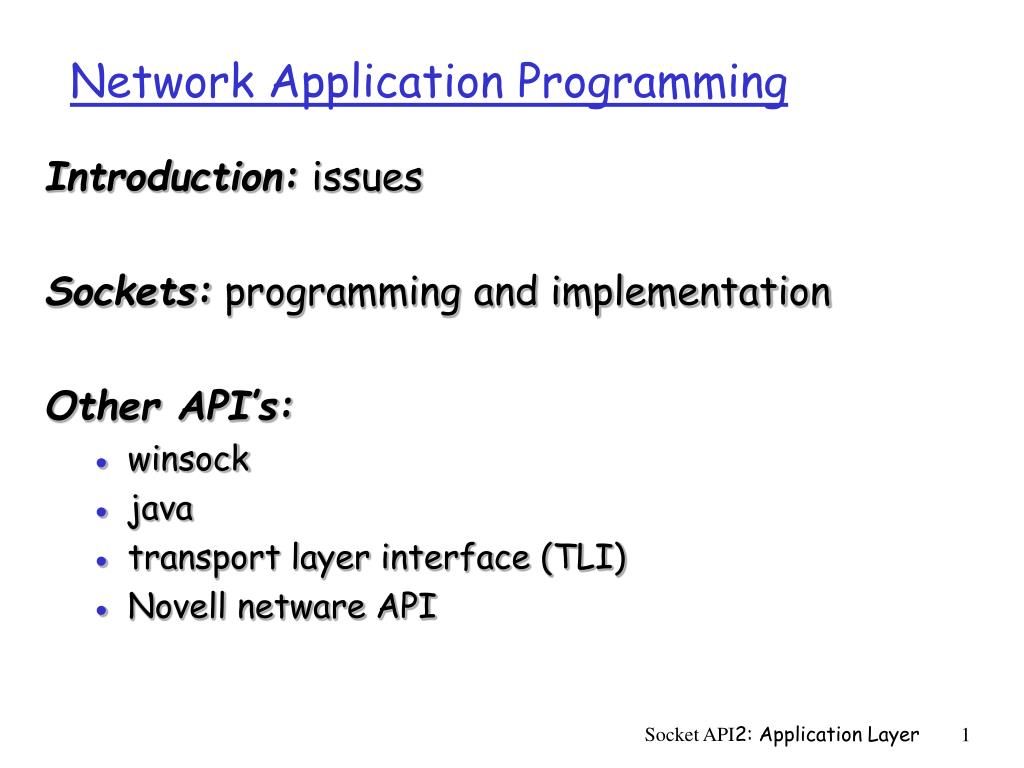 PPT - Network Application Programming PowerPoint Presentation, free ...