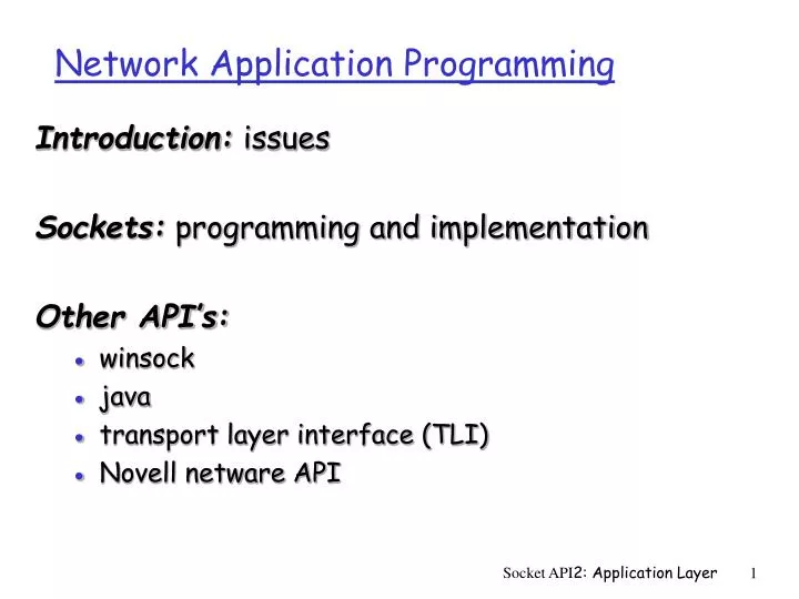 network application programming