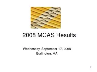 2008 MCAS Results