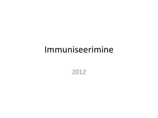 immuniseerimine