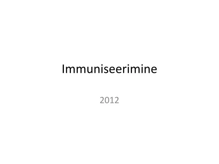 immuniseerimine