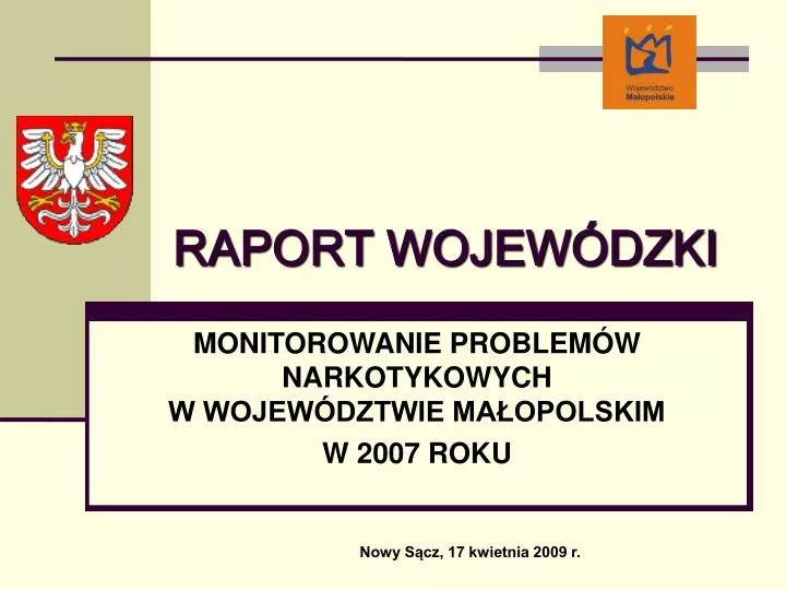 monitorowanie problem w narkotykowych w wojew dztwie ma opolskim w 2007 roku