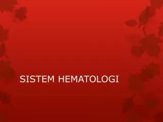 sistem hematologi