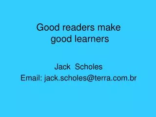 Good readers make good learners