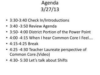 Agenda 3/27/13