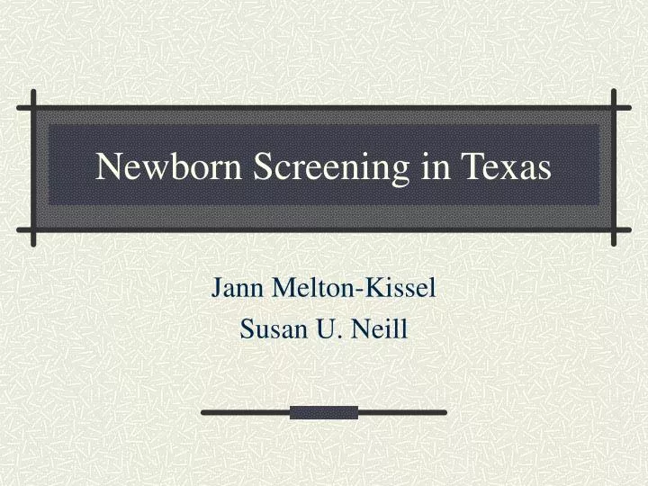 newborn screening in texas