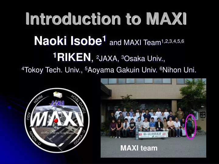 introduction to maxi