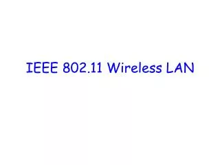ieee 802 11 wireless lan