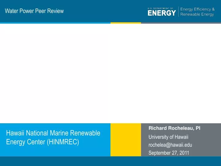 water power peer review