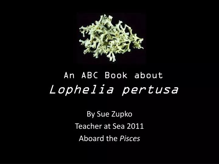 an abc book about lophelia pertusa