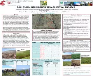 DALLES MOUNTAIN RANCH REHABILITATION PROJECT