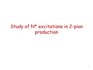 Study of N* excitations in 2-pion production