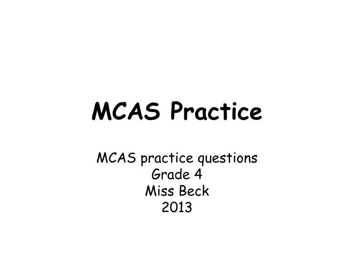 mcas practice