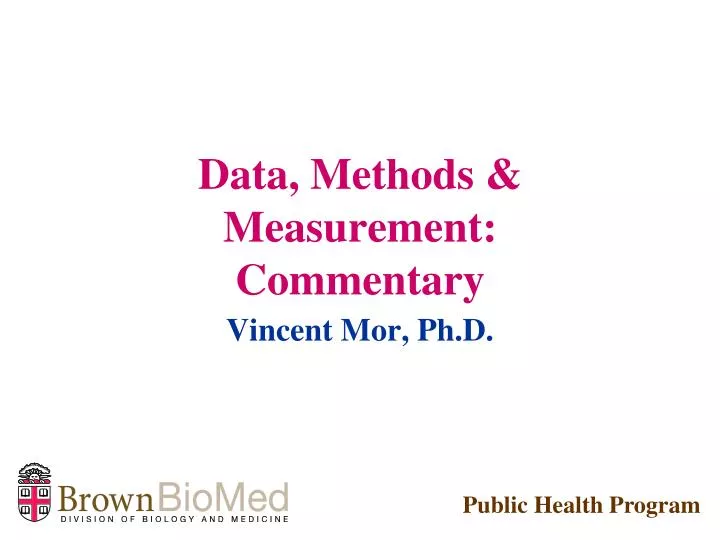 data methods measurement commentary