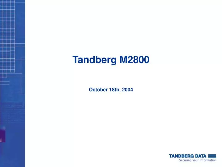 tandberg m2800