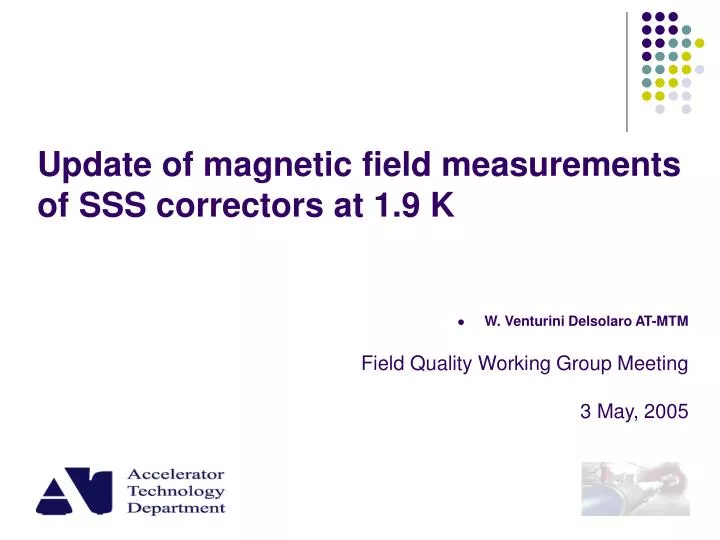 update of magnetic field measurements of sss correctors at 1 9 k