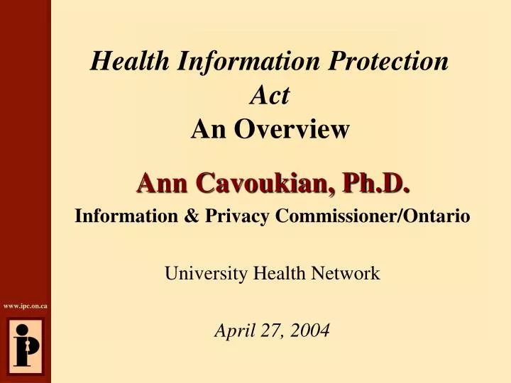 health information protection act an overview